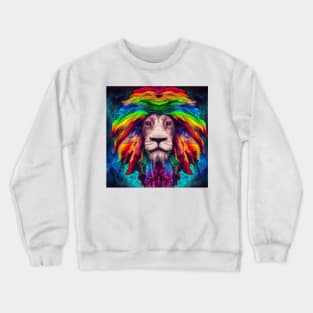 Rasta lion rainbow head Crewneck Sweatshirt